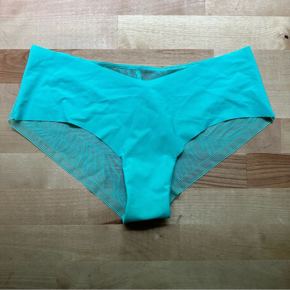 VS | NWT Lace Back Palm Leaf Cheeky Panty | S Turquoise